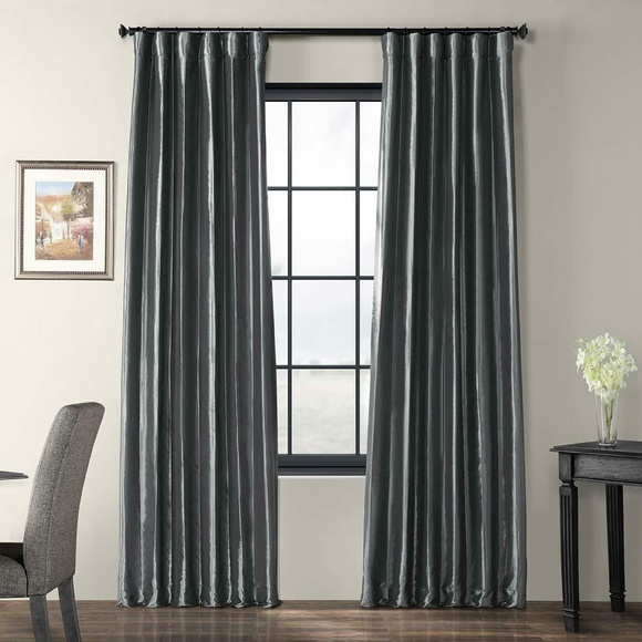 Exclusive Fabrics & Furnishings Other - Blackout Faux Silk Taffeta Curtains 2 PANELS